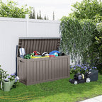 90 Gallon Resin Deck Box, Lockable Patio Outdoor Storage Box - Image 6