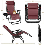 Yaheetech Zero Gravity Recliners Outdoor Adjustable Folding Reclining Lounge - Image 3