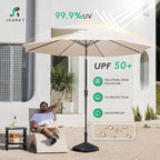 JEAREY 9FT Outdoor Patio Umbrella Market Umbrella - Image 3