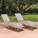 Devoko Lounge Chairs for Outside Patio Chaise Lounge Outdoor Poolside - Image 8