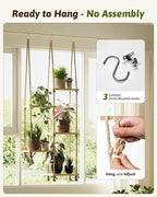 Window Plant Shelves Macrame Plant Hanger Floating Shelves Window Sill Shelf - Image 5