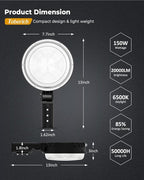LED Barn Light, 150W 20000LM Yard Area Lights Dusk to Dawn Outdoor Lighting - Image 6