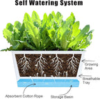 Window Box Planter 6 Pcs, 12.1 Inches Self Watering Plant Pots Rectangle Flower - Image 4