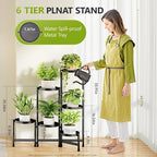 6 Tier Plant Stand Indoor, Tiered Plant Stand Outdoor - Image 3