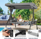 HOMREST 3 Seat Outdoor Porch Swing - Image 5