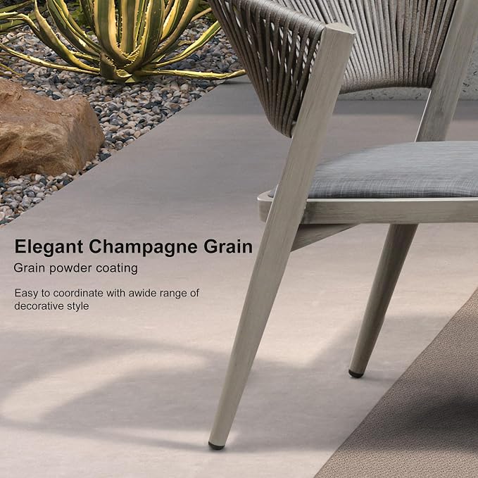 PURPLE LEAF 11-Piece Patio Dining Set Outdoor Furniture Rectangular Extended - Image 3