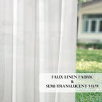 RYB HOME Linen Sheer Outdoor Curtains 84 inch Length 2 Panels Set, Lightweight - Image 6