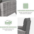 IDEALHOUSE Wicker Outdoor Recliner Reclining Patio Chairs - Image 8