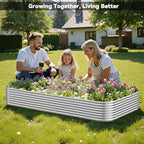 3 Pack 6x3FT Corrugated Galvanized Steel Raised Garden Bed Outdoor, Metal Above - Image 8
