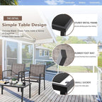 Vongrasig 4-Piece Modern Metal Textilene Patio Furniture Set - Image 4