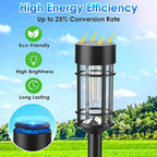 Mancra Solar Pathway Lights Outdoor, 8 Pack Metal Glass Solar Lights Outdoor - Image 4
