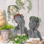 Newman House Studio Succulents Face Planters Pots Head - Image 11