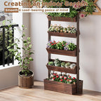FILWH Wooden Raised Garden Bed Vertical Planter Box, Freestanding Plant Stand - Image 5