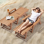 VEVOR Chaise Lounge Chair, 400 lbs Weight Capacity, 6 Positions Adjustable - Image 2