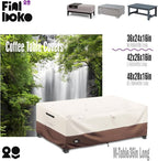 Patio Coffee Table Cover, 100% Waterproof 600D Heavy Duty Outdoor Table Cover - Image 3