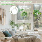 Hanging Planters for Indoor Plants, 2 Set Self Watering Hanging Flower Pots - Image 5