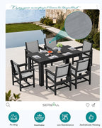 SERWALL 7 Piece Outdoor Dining Table Sets - Image 5