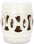 SAFAVIEH Home Collection Double Coin Cream Ceramic Indoor/ Outdoor Decorative by SAFAVIEH