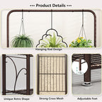 SORCEDAS Plant Stand Indoor Outdoor 3 Tier Tall Corner Hanging Shelf Metal - Image 5