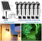 MEIHUA Solar Spot Lights Outdoor Color Changing, 6 in 1 Solar Landscape - Image 6