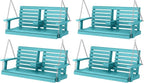 KINGYES Outdoor Hanging Patio Swing Set of 4, 2 Seat Swing Chair by KINGYES