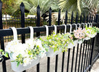 10" Hanging Flower Pots, Railing Planters Fence Pot - Image 7