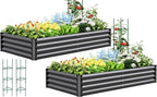 Quictent Galvanized Raised Garden Bed Metal Planter Box Bottomless by QUICTENT