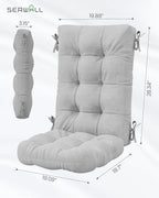 SERWALL HDPE Outdoor Rocking Cushion Set of 2, Memory Foam Cushion Flowers - Image 3