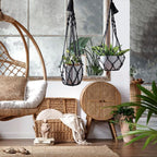 Artilady Black Plant Hanger Macrame Hanging Planter - Image 2