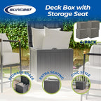 Suncast 22 Gallon Indoor or Outdoor Backyard Patio Small Storage Deck Box - Image 2