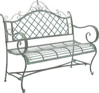 SAFAVIEH Outdoor Collection Abner Victorian Antique Dark Green Wrought Iron - Image 4