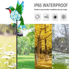 Solar Lights Outdoor Decorative Metal Solar Hummingbird Waterproof LED Metal - Image 5