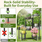 Metal Plant Stand, 7 Tier Tall Wrought Iron Plant Shelf Holder - Image 3