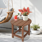 LZRS Round Adirondack Patio Side Table End Table, Outdoor Side Tables - Image 5