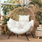 JAMFLY Egg Chair Wicker Outdoor Chairs, Oversized Patio Chair Oversized Lounger - Image 2