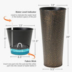 Worth 2 Pack 28" Tall Narrow Metal Planter - Image 2