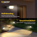 Ensenior Solar Spotlights Outdoor, 56 LEDs Brightness Adjustable 3000K LED - Image 6