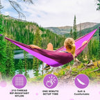 SZHLUX Camping Hammock Double & Single Portable Hammocks - Image 5