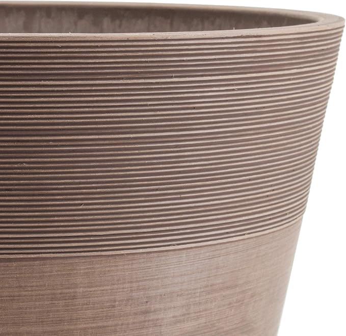 PSW Pot Collection FM30TP 12-inch Plastic/Stone/Wood Composite Large Ribbed - Image 3