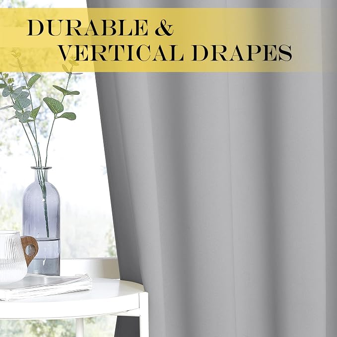 NICETOWN Blackout Bedroom Curtain 63 inches Long - Image 5