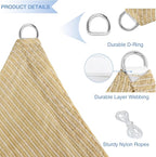 E&K Sunrise 4' x 4' x 4' Sun Shade Sail Triangle Canopy Shade Cover UV Block - Image 4