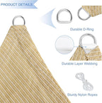 E&K Sunrise 23' x 23' x 23' Sun Shade Sail Triangle Canopy Shade Cover UV Block - Image 4