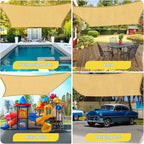 HappyTrends Sun Shade Sail, Tear and Rust Resistant Patio sail Shade - Image 7