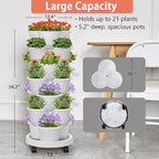 VECELO 7 Tier Vertical Garden Planter, Self Watering Stackable Planters - Image 5