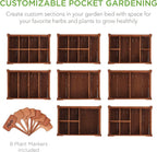 Best Choice Products Elevated 8 Pocket Herb Garden Bed, Mobile Raised - Image 2