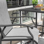 NUU GARDEN 5 Piece Outdoor Bar Set, Bar Height Patio Bistro Set, Textilene - Image 7