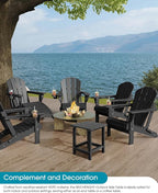 MUCHENGHY Adirondack Outdoor Side Table, 14.7" Patio Side Table Weather - Image 2