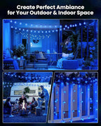 Solar String Lights Outdoor Waterproof, 2 Pack 60 LED 36.5 FT Each, 8 Lighting - Image 6