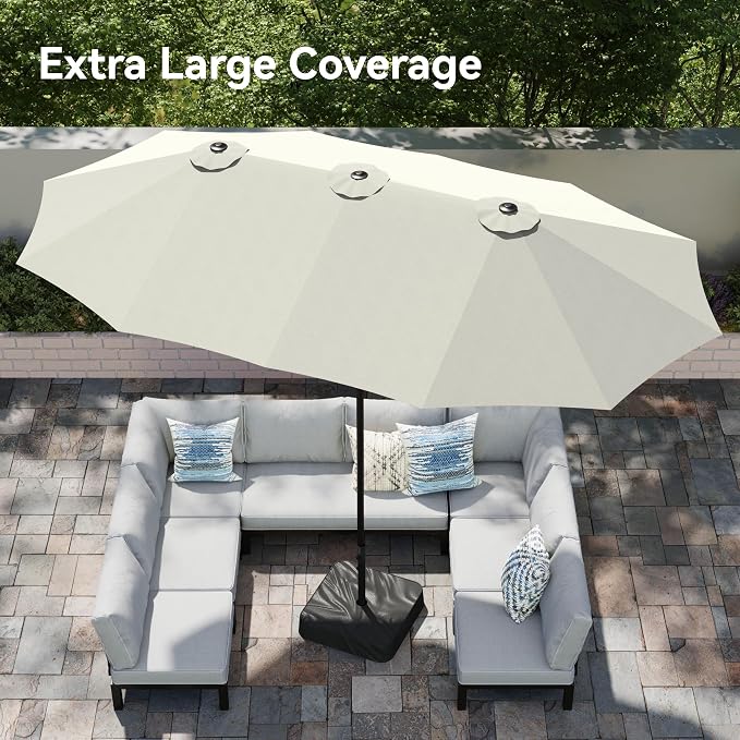 PHI VILLA 15ft Large Patio Umbrellas - Image 2