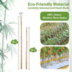 Plant Stakes, 3FT Natural Bamboo Garden Stakes, Bamboo Sticks - Image 2